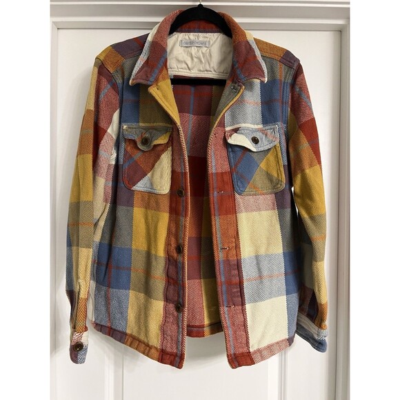 Outerknown Blanket Shirt Jacket In Harvest Muir Plaid Large - Picture 2 of 9